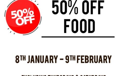 50% OFF FOOD AT URBANO 32