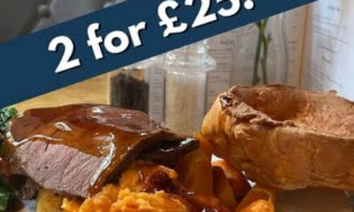 2 SUNDAY ROASTS FOR £25 AT THE COACH HOUSE